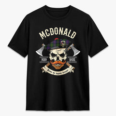 McDonald Tartan Crest 2D T-shirt - Alba Skull Style