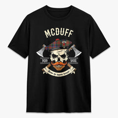 McDuff Hunting Modern Tartan Crest 2D T-shirt - Alba Skull Style