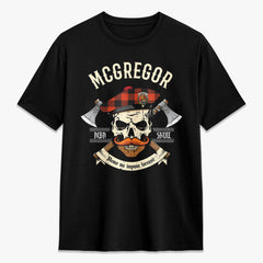 McGregor Rob Roy Ancient Tartan Crest 2D T-shirt - Alba Skull Style