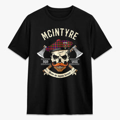 McIntyre Modern Tartan Crest 2D T-shirt - Alba Skull Style