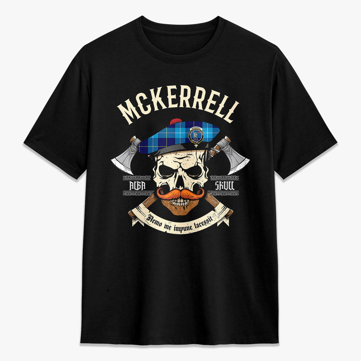 McKerrell Tartan Crest 2D T-shirt - Alba Skull Style