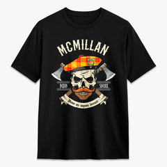 McMillan Clan Tartan Crest 2D T-shirt - Alba Skull Style