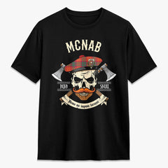 McNab Ancient Tartan Crest 2D T-shirt - Alba Skull Style