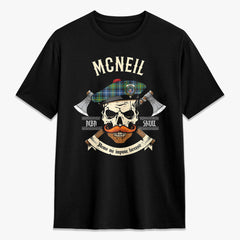 McNeil of Barra Ancient Tartan Crest 2D T-shirt - Alba Skull Style