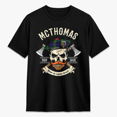 McThomas Modern Tartan Crest 2D T-shirt - Alba Skull Style