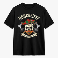 Moncreiffe (or Moncreiff) Tartan Crest 2D T-shirt - Alba Skull Style