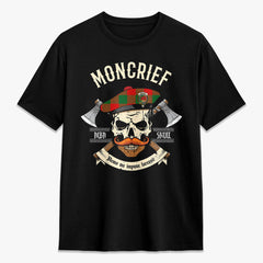 Moncrief Tartan Crest 2D T-shirt - Alba Skull Style