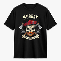 Murray (of Dysart) Tartan Crest 2D T-shirt - Alba Skull Style