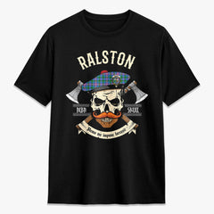 Ralston Tartan Crest 2D T-shirt - Alba Skull Style