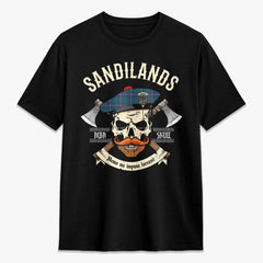 Sandilands Tartan Crest 2D T-shirt - Alba Skull Style