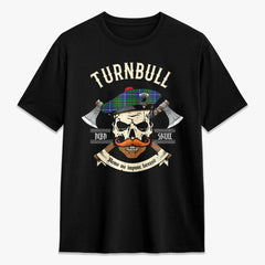 Turnbull Hunting Tartan Crest 2D T-shirt - Alba Skull Style