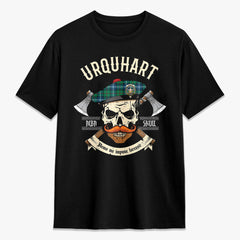 Urquhart Ancient Tartan Crest 2D T-shirt - Alba Skull Style