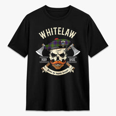 Whitelaw Tartan Crest 2D T-shirt - Alba Skull Style