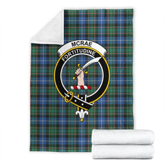 McRae Hunting Ancient Tartan Crest Blanket