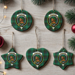 MacAlpine Ancient Tartan Crest Christmas Ceramic Ornament