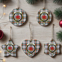 MacDuff Dress Ancient Tartan Crest Christmas Ceramic Ornament