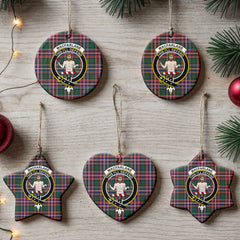 MacFarlane Hunting Modern Tartan Crest Christmas Ceramic Ornament
