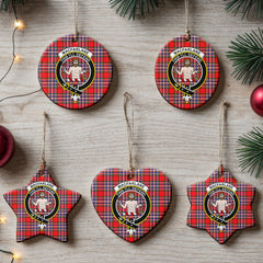 MacFarlane Modern Tartan Crest Christmas Ceramic Ornament