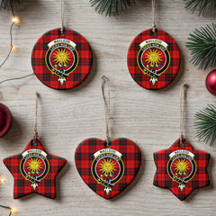 MacLeod of Raasay Tartan Crest Christmas Ceramic Ornament