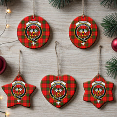 Maxtone Tartan Crest Christmas Ceramic Ornament