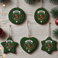 McAlpine Modern Tartan Crest Christmas Ceramic Ornament