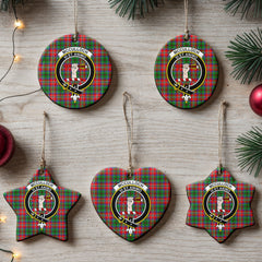 McCulloch Tartan Crest Christmas Ceramic Ornament