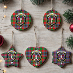 McCullough Tartan Crest Christmas Ceramic Ornament