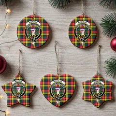 McIndoe Tartan Crest Christmas Ceramic Ornament