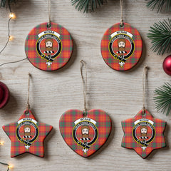 McNab Ancient Tartan Crest Christmas Ceramic Ornament