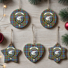 Norvel (or Norvill) Tartan Crest Christmas Ceramic Ornament