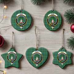 Ross Hunting Ancient Tartan Crest Christmas Ceramic Ornament