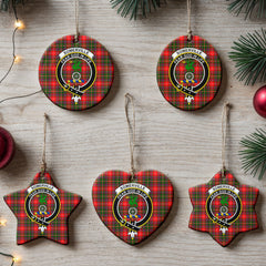 Somerville Tartan Crest Christmas Ceramic Ornament
