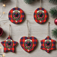 Tweedie Tartan Crest Christmas Ceramic Ornament
