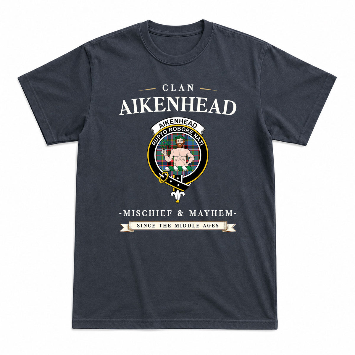 Aikenhead Tartan Crest Mischief and Mayhem T-shirt