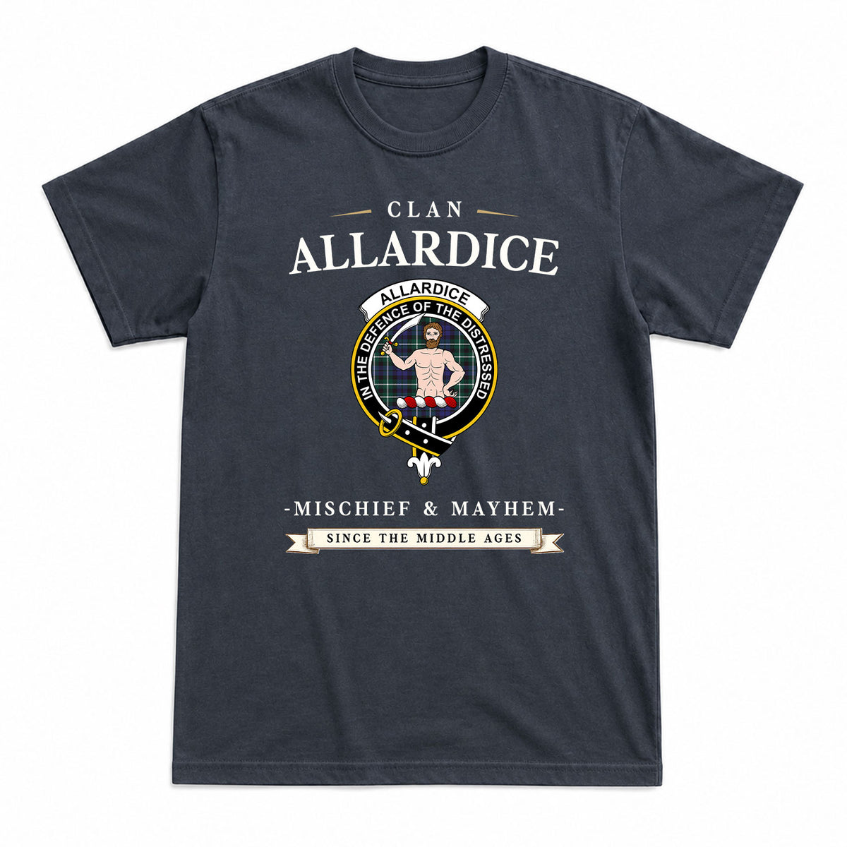 Allardice Tartan Crest Mischief and Mayhem T-shirt