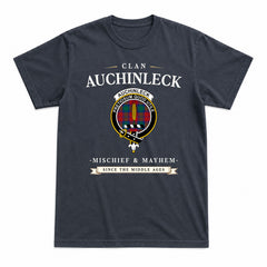 Auchinleck Tartan Crest Mischief and Mayhem T-shirt