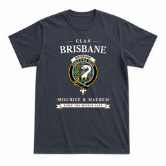 Brisbane Tartan Crest Mischief and Mayhem T-shirt