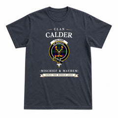 Calder Tartan Crest Mischief and Mayhem T-shirt