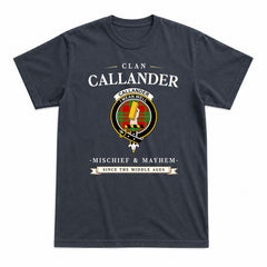 Callander Tartan Crest Mischief and Mayhem T-shirt