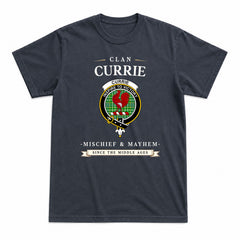 Currie Tartan Crest Mischief and Mayhem T-shirt