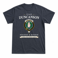 Duncanson Tartan Crest Mischief and Mayhem T-shirt