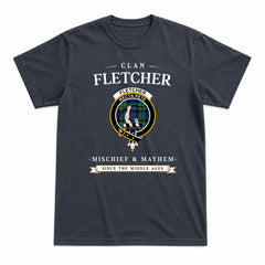 Fletcher Ancient Tartan Crest Mischief and Mayhem T-shirt