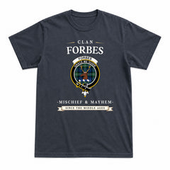 Forbes Ancient Tartan Crest Mischief and Mayhem T-shirt