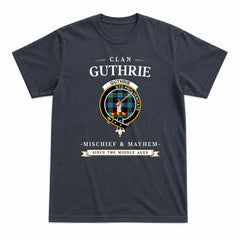 Guthrie Ancient Tartan Crest Mischief and Mayhem T-shirt