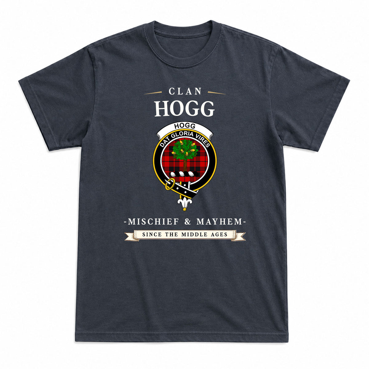 Hogg Tartan Crest Mischief and Mayhem T-shirt