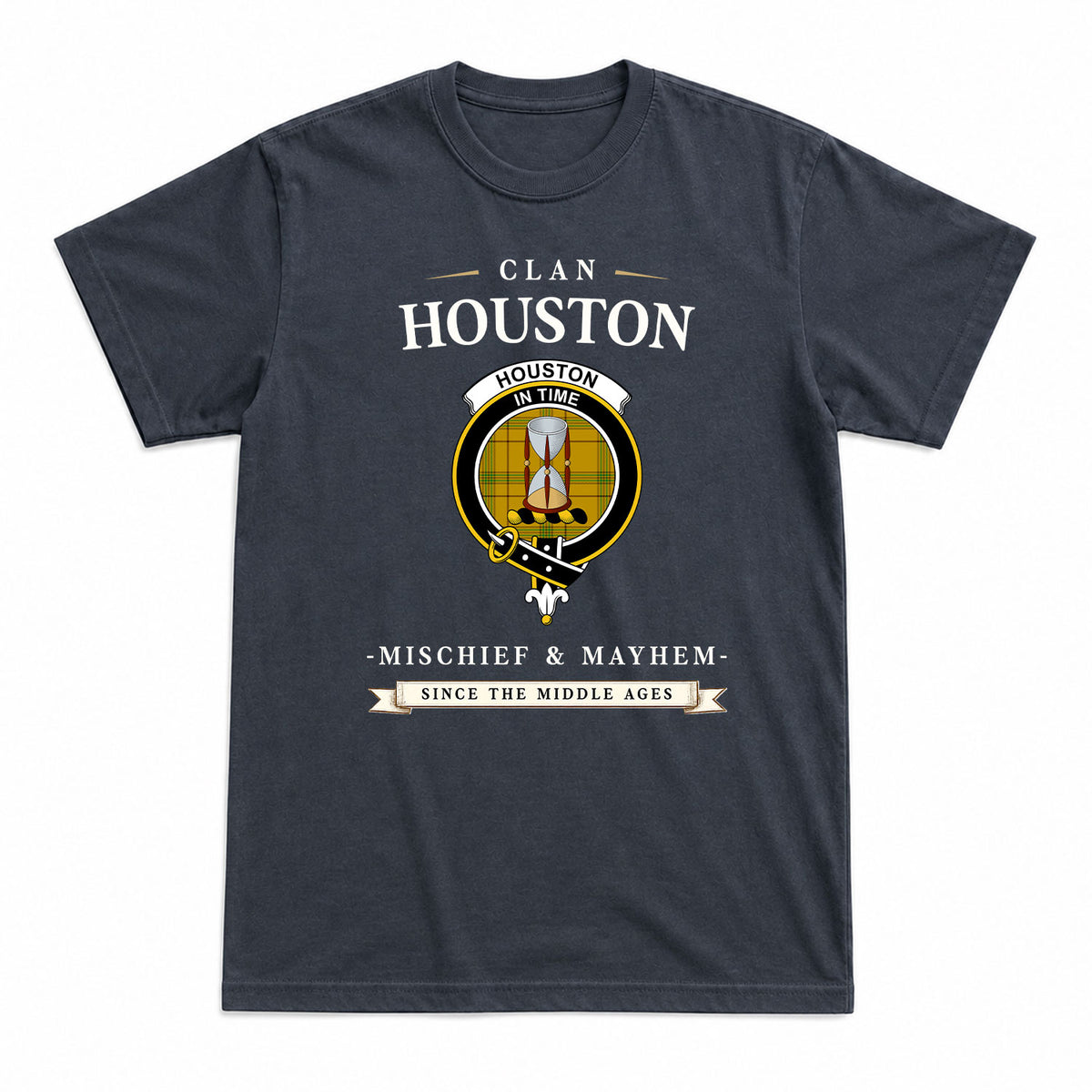 Houston Tartan Crest Mischief and Mayhem T-shirt
