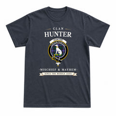 Hunter Modern Tartan Crest Mischief and Mayhem T-shirt