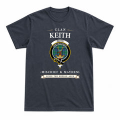 Keith Ancient Tartan Crest Mischief and Mayhem T-shirt
