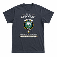 Kennedy Ancient Tartan Crest Mischief and Mayhem T-shirt