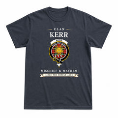 Kerr Ancient Tartan Crest Mischief and Mayhem T-shirt